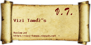Vizi Tamás névjegykártya